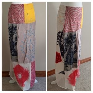 Italian Made Boho Patchwork Maxi Skirt